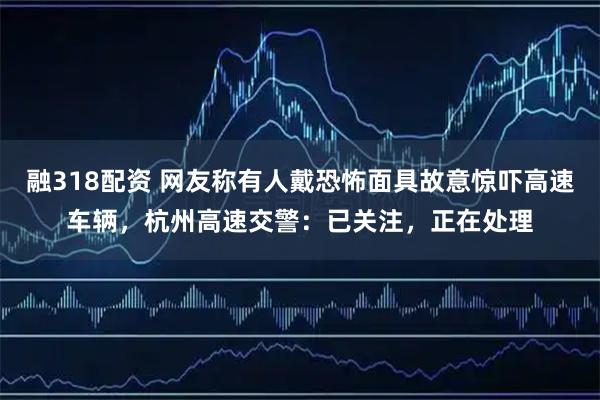融318配资 网友称有人戴恐怖面具故意惊吓高速车辆，杭州高速交警：已关注，正在处理